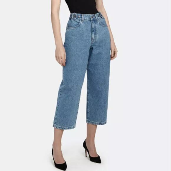 New ~ EDWIN ~ FREE PEOPLE ~One Way Maiia Wide Leg Jeans Size S - Picture 1 of 9